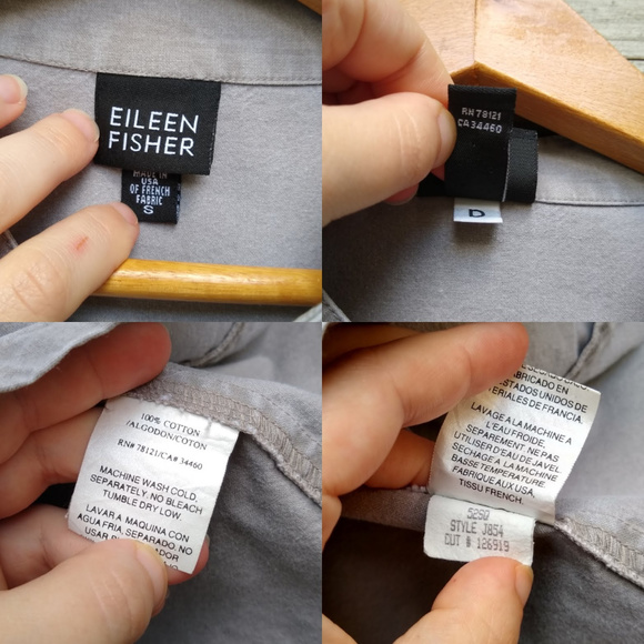 Eileen Fisher Grey Button Front Midweight Jacket - Picture 5 of 7